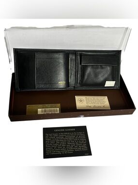 NWT Vtg Amity Leather Coin Pocket Cowhide Billfold